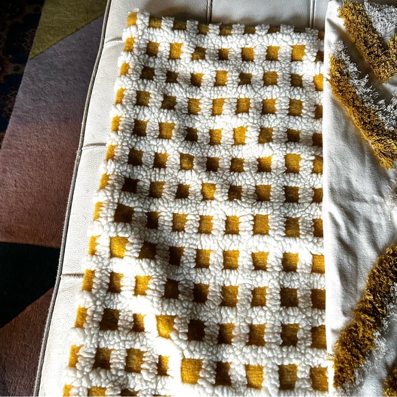 Two decorative pillow covers yellow cream boho style good condition - Picture 4 of 5